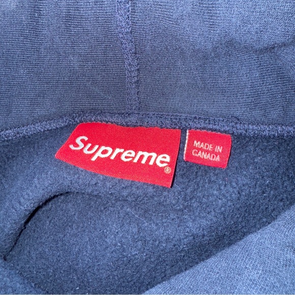 Supreme Navy Rose Sweatshirt Hoodie Large - Picture 5 of 6